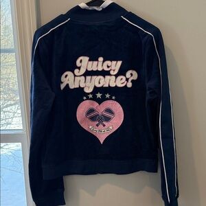 Juicy Couture Dark Blue Velour Jacket